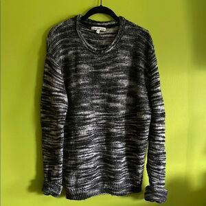 Calvin Klein Black & White Marled Sweater Size L